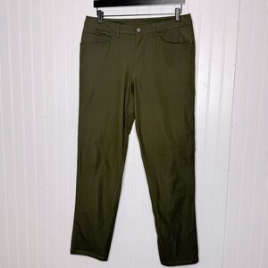 Lululemon Athletic Casual 5 Pocket Green Trouser Pants Size 32